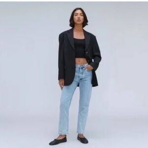 Everlane The Relaxed Straight Jean Organic Cotton Size 26 light acid wash